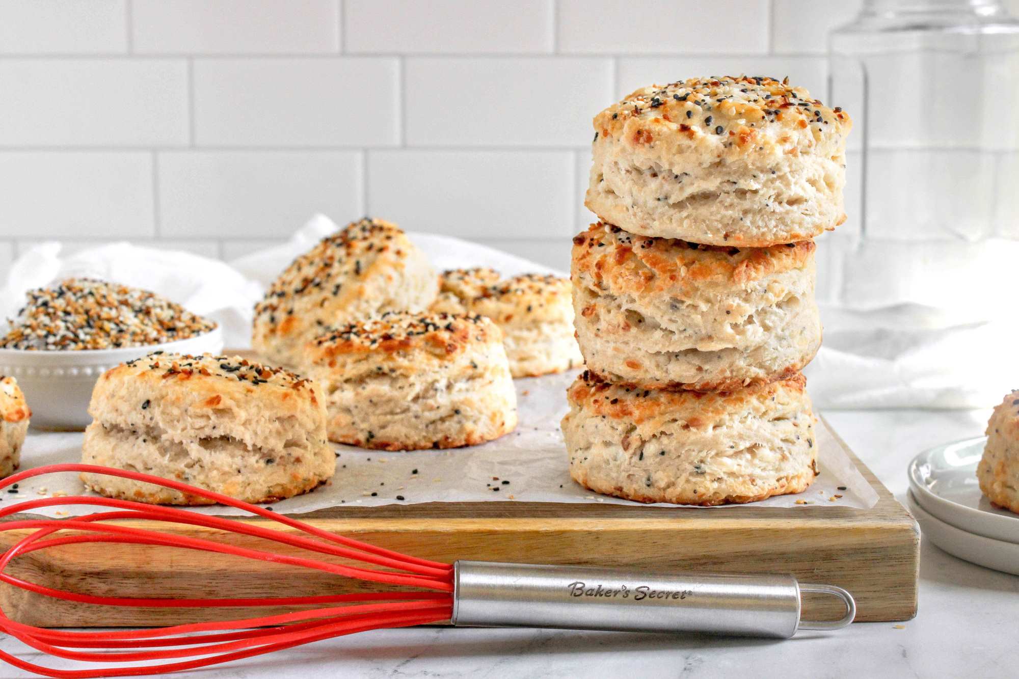 Everything Bagel Scones  Flaky scones topped with everything