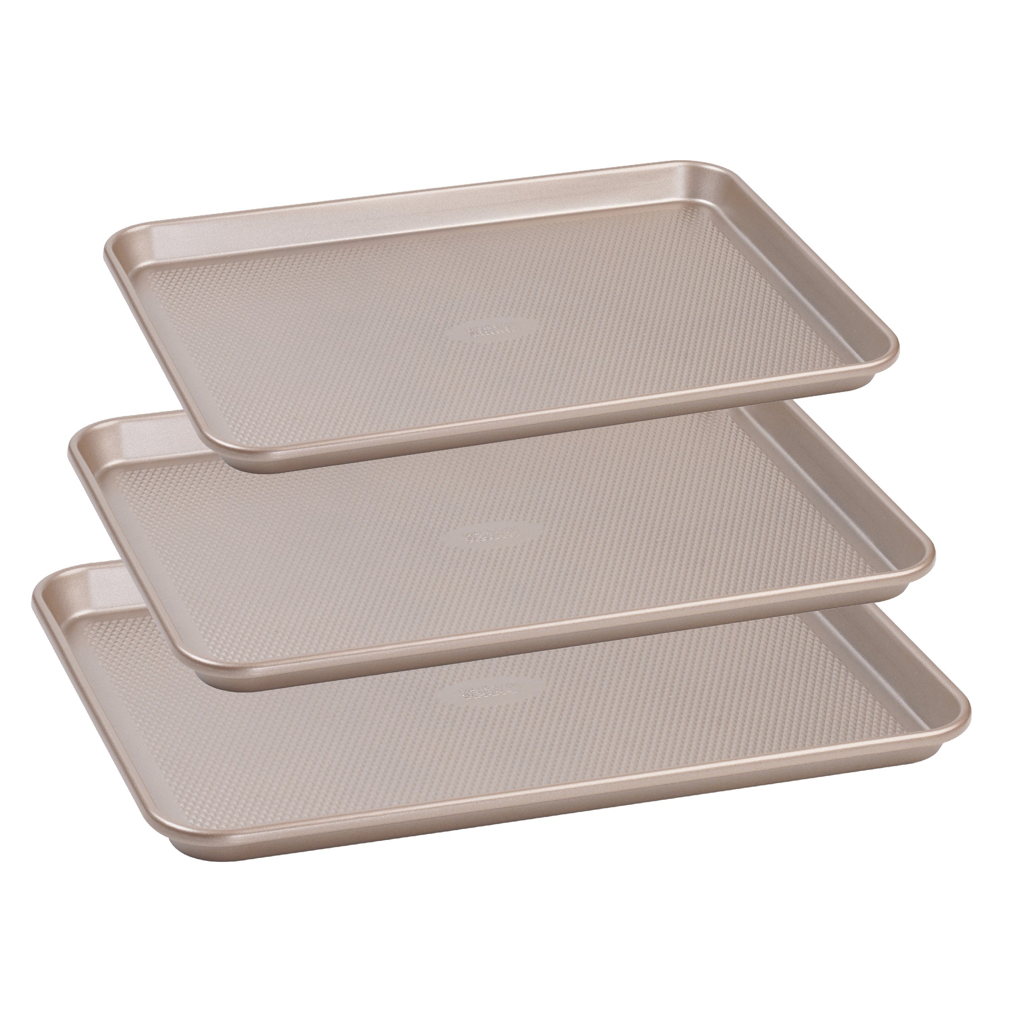 Set of 3 Cookie Sheet Diamond Texture  Baking & Cookie Sheets - Baker's Secret