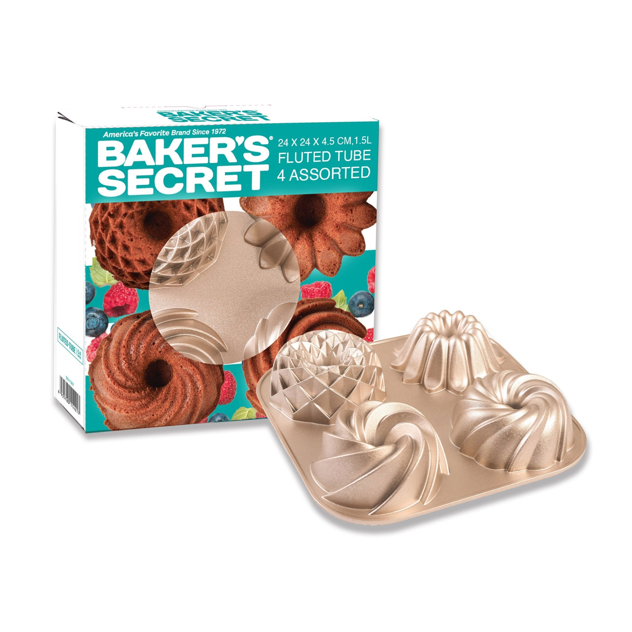 4Mini Loves Non-Stick Mini Fluted Cake Pan  Cake Pans & Molds - Baker's Secret