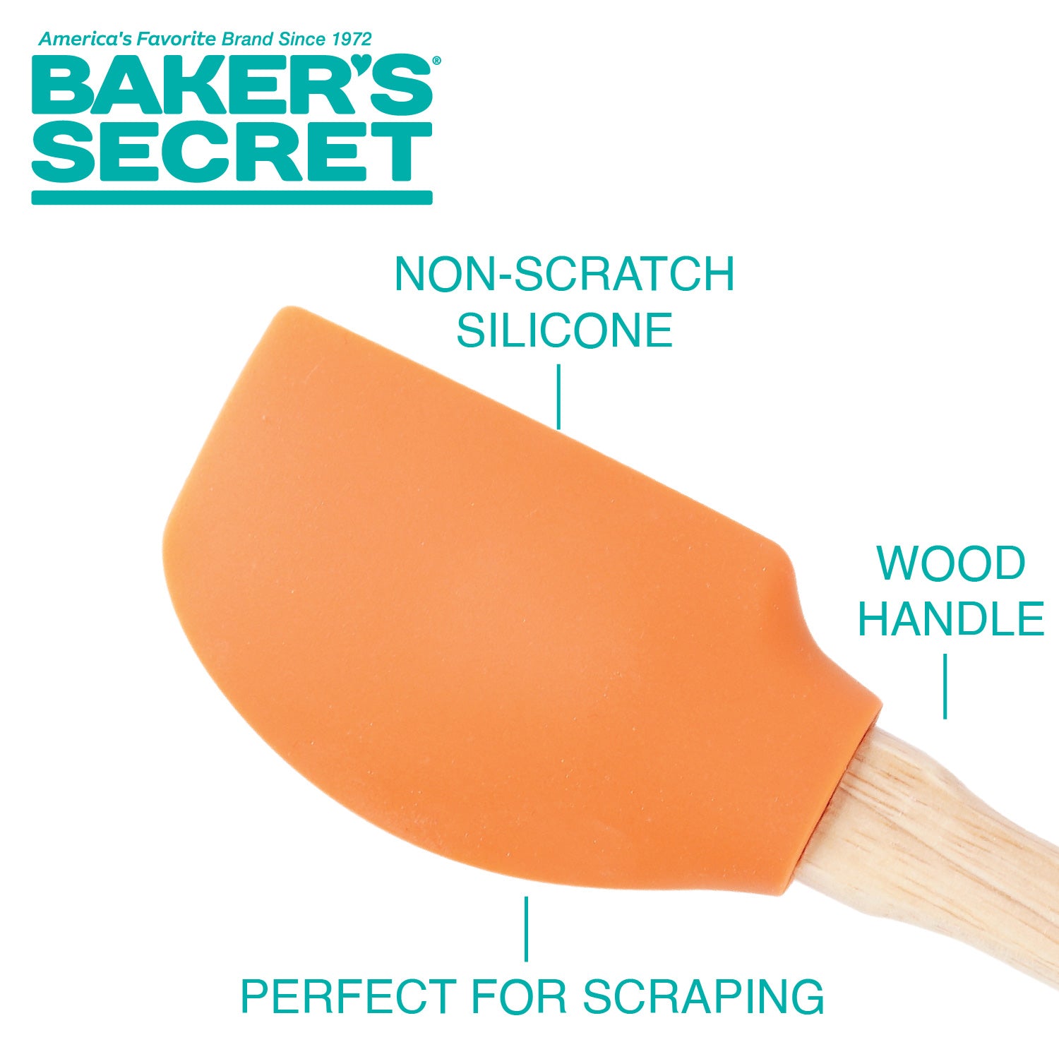 Baker's Secret Silicone Heat Resistant Set of 4 Spatula 12 Dark Gray