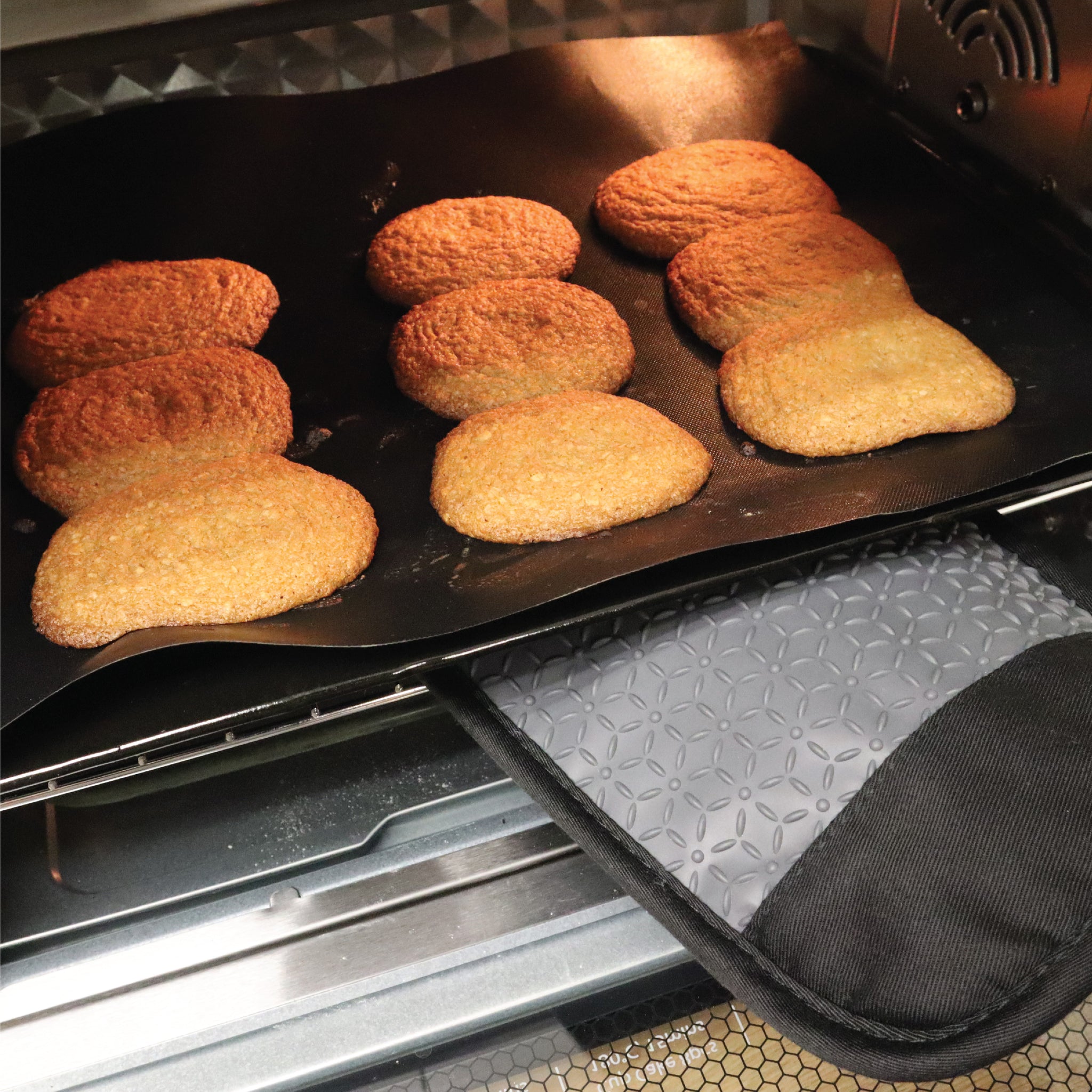 Silicone Oven Mitts, Pot Holder, Kitchen Cooking Finger Protector