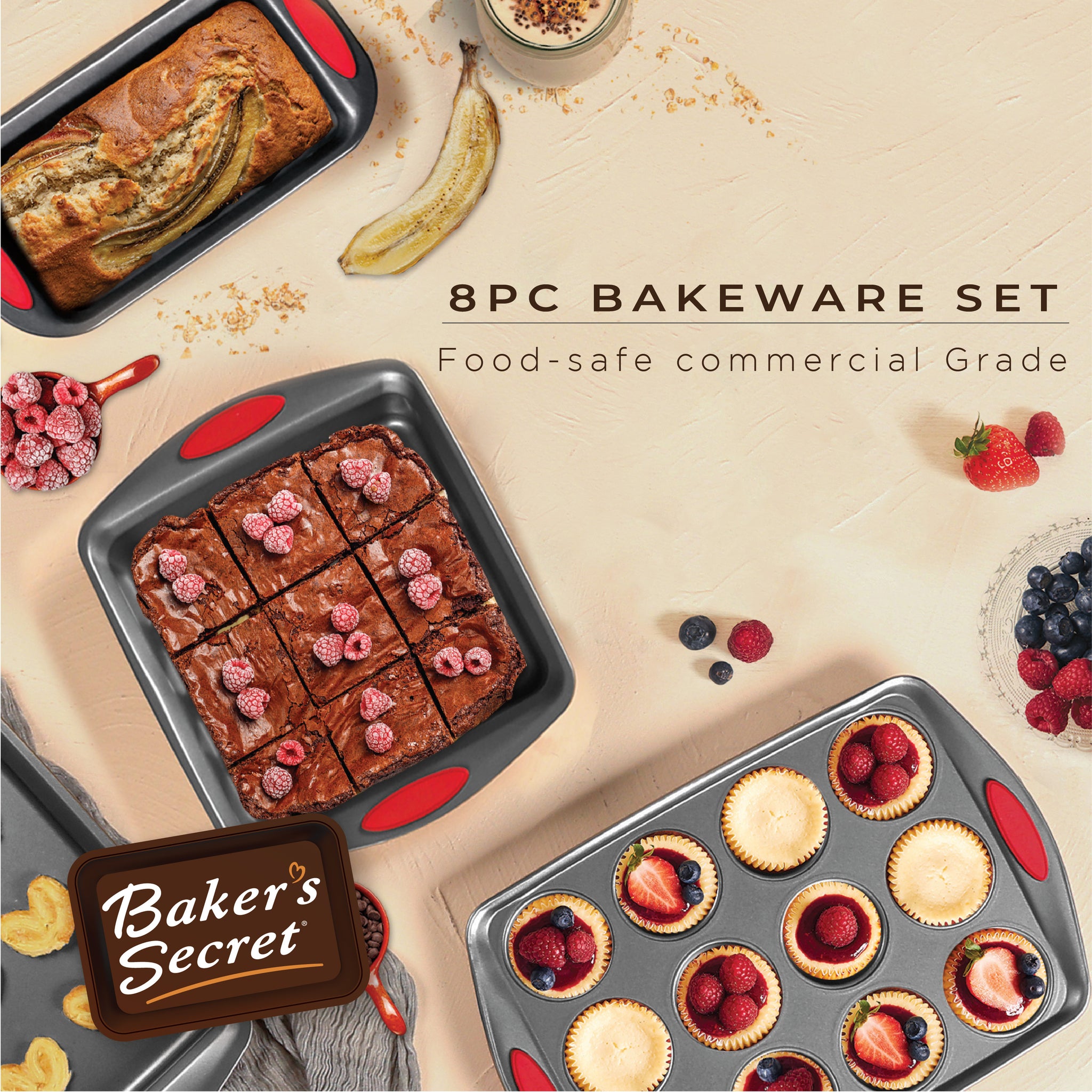 Baker's Secret 11.02 High Bakeware Set 5 Pieces | Mathis Home